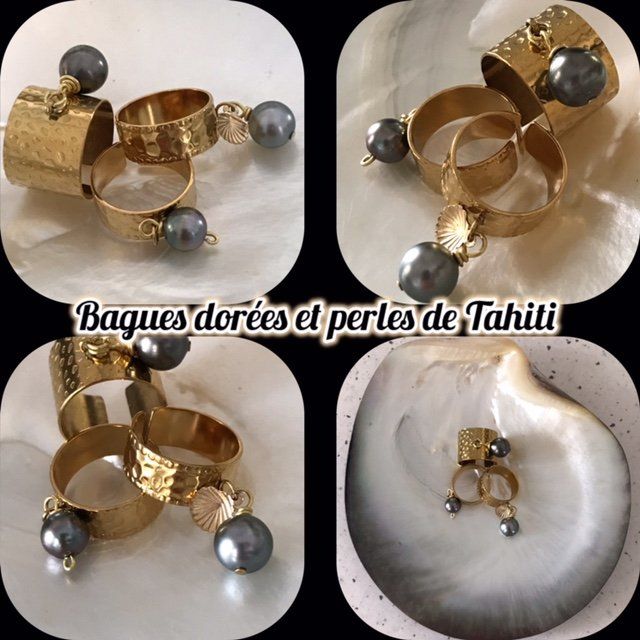 Bagues dorées réglables