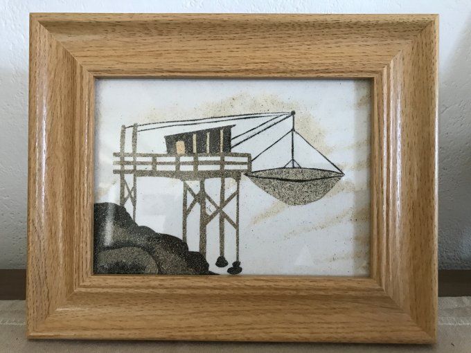 Tableau de sable "Carrelet"