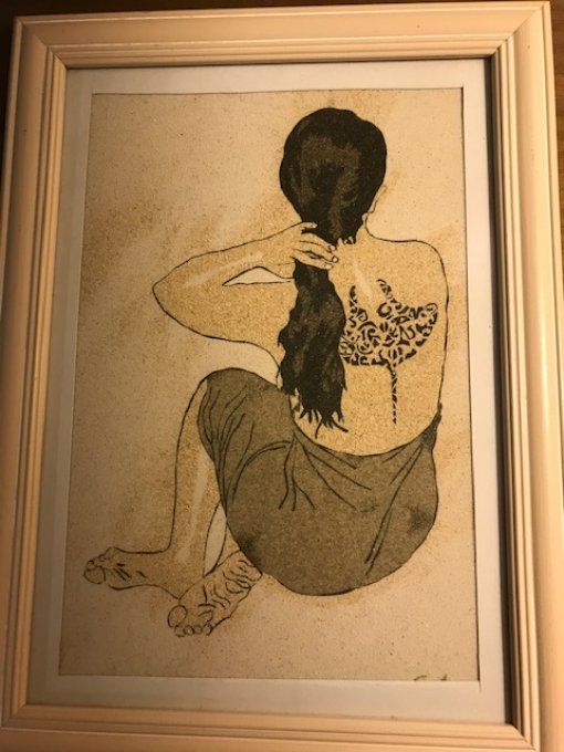 Tableau de sable "Vahiné"